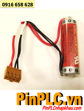 Maxell ER6C (Zắc 4holes), Pin nuôi nguồn PLC Maxell ER6C Super Lithium 3.6v, Xuất xứ NHẬT